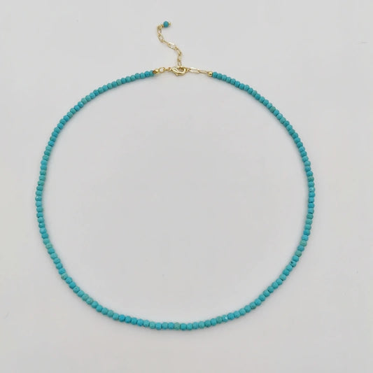 "Angelina" Collier Perle Turquoise Véritable