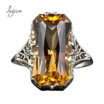 "SOLEA" Bague Citrine Argent - Vignette | La Petite Bijouterie 