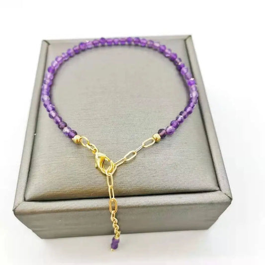 "AMNROSE" Améthyste Bracelet Femme