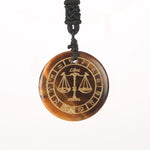 "ATLAS" Collier Œil de Tigre Signes Astrologiques - Vignette | La Petite Bijouterie 