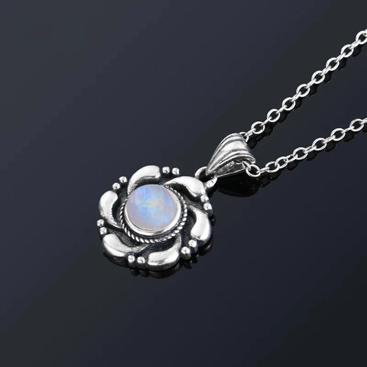 "EPHÈSE" Collier Argent Pierre de Lune