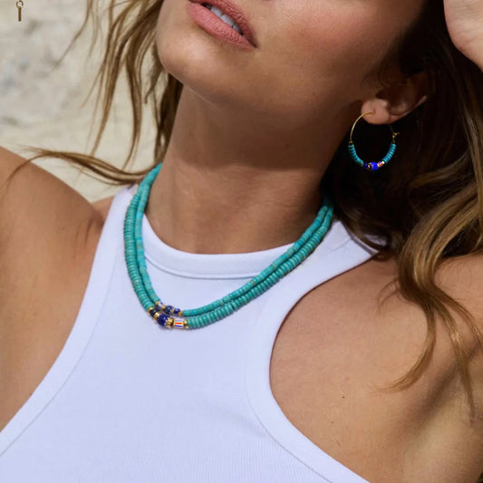 "Anaya" Collier Turquoise Indien