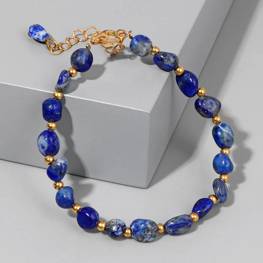 Bracelet en Lapis Lazuli Bleu