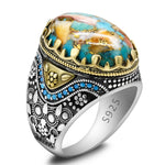 "OASIS SACRÉ" Bague avec Turquoise - Vignette | La Petite Bijouterie 