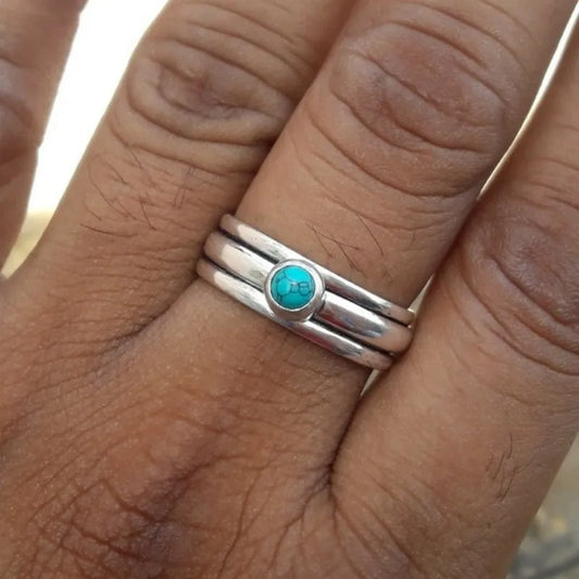 "ESPRIT" Bague Turquoise Vintage