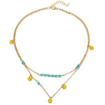 "Pénélope" Collier Perle Turquoise - Vignette | La Petite Bijouterie 