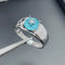 "PARISH" Bague Homme Topaze Bleue