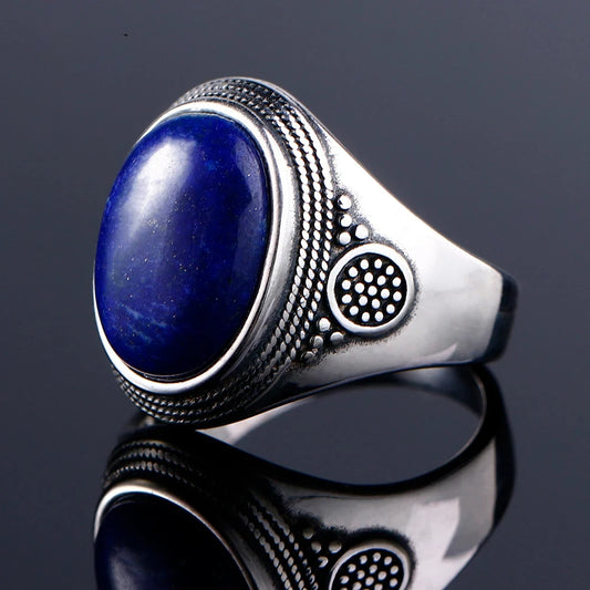 Georges <br> Bague Argent avec Lapis-lazuli