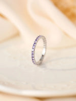 "DOMINIQUE" Bague Améthyste Violette Argent - Vignette | La Petite Bijouterie 