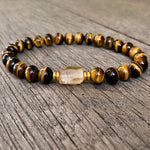 "ELORIA" Bracelet Citrine Oeil de Tigre - Vignette | La Petite Bijouterie 