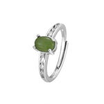 "PARIS" Bague Jade Argent - Vignette | La Petite Bijouterie 