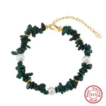 "GLANUM" Bracelet malachite or - Vignette | La Petite Bijouterie 