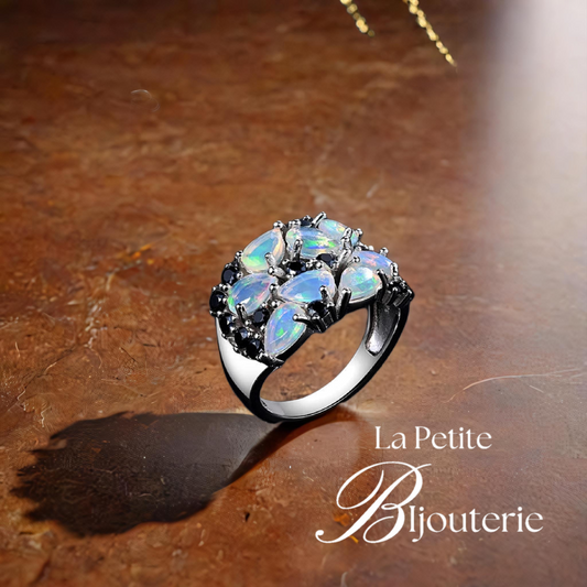 "LUNA" Bague Argent avec Opale