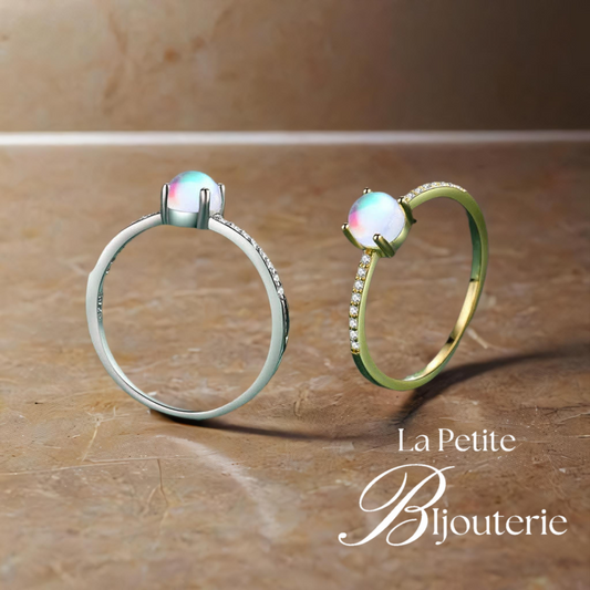 "LEA" Bague Pierre de Lune Véritable