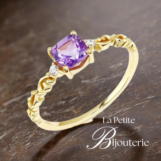 Sabrina<br> Bague de Fiançailles Améthyste