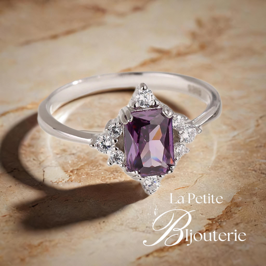 Natalia <br> Bague Améthyste Argent 925