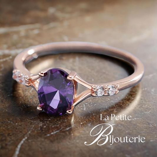 "BIANCA" Bague Améthyste Femme