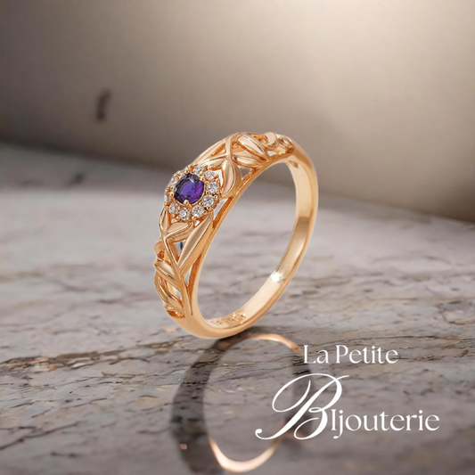 "LUCIANA" Bague Pierre Améthyste