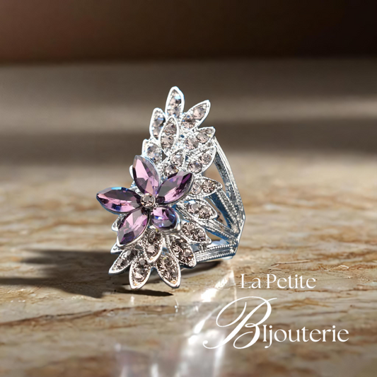 "FELICITY" Bague Argent Améthyste