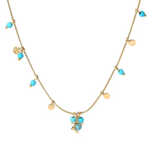 "Arielle" Collier Turquoise Pierre Naturelle